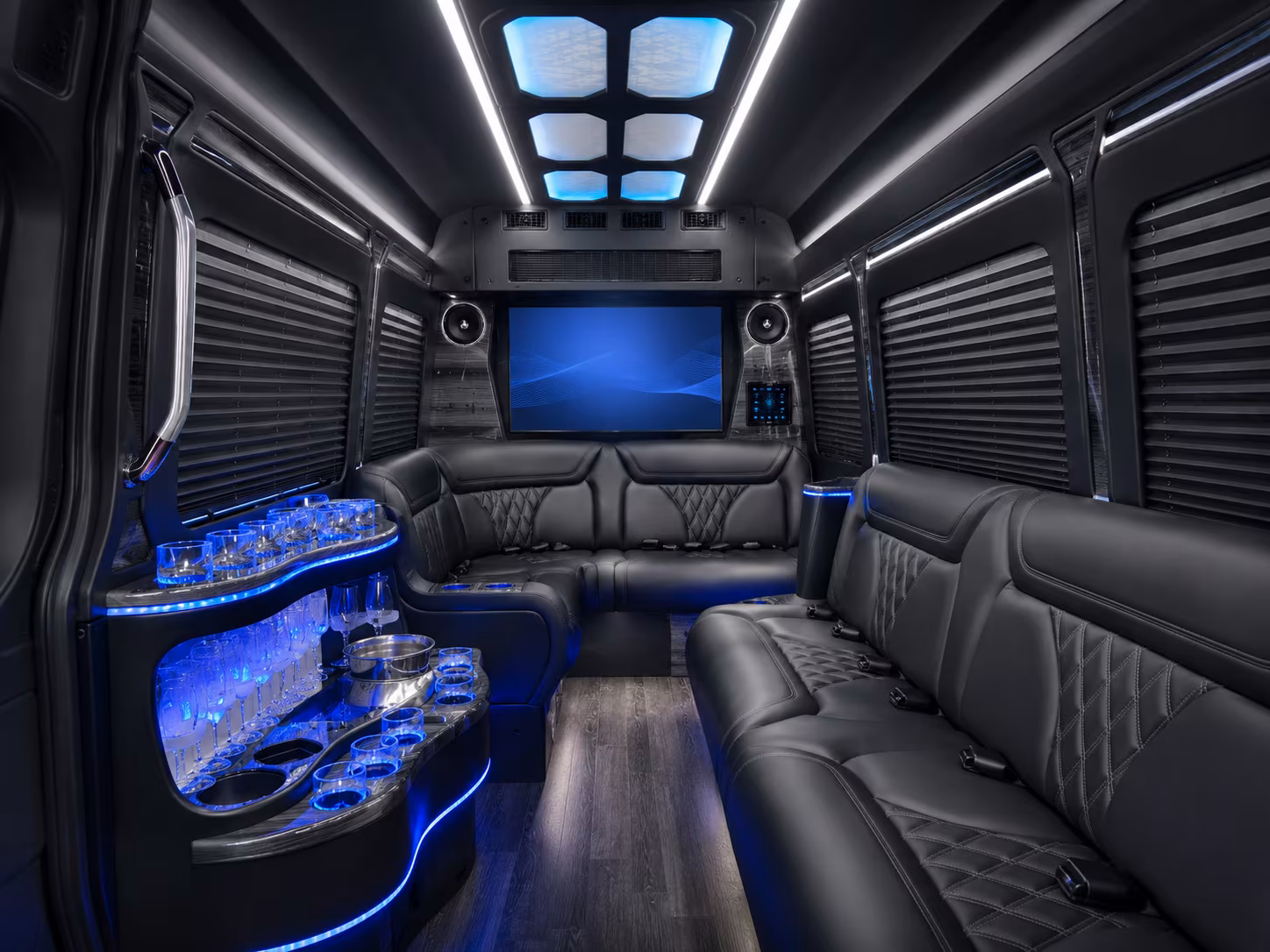 Buffalo School Event Transportation party bus exterior