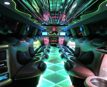 Hummer limo Amherst interior